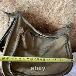 Vintage US Military Army Olive Green Canvas Large Duffle Bag
