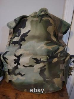 Vintage US Military Army USGI Woodland Frag Protective Flak Vest With Instructions