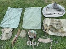 Vintage US Military Canvas Bag Lot With Accessories