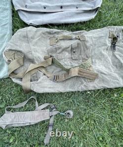 Vintage US Military Canvas Bag Lot With Accessories
