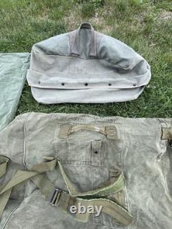 Vintage US Military Canvas Bag Lot With Accessories