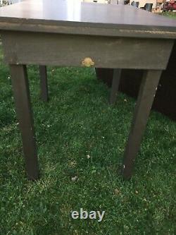 Vintage US military Wood Field Desk Folding Table Army