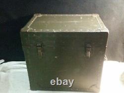 Vintage Us Army Field Office Typewriter Trunk Case / Military