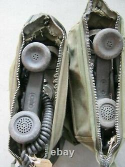 Vintage Us Army Field Telephone Ta-312/pt Military Radio Phones Vietnam Lot Of 2