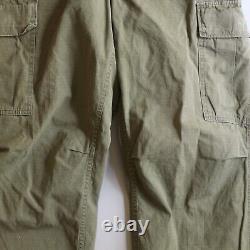 Vintage VIETNAM ERA US Military TROPICAL JUNGLE RIP STOP OG-107 PANTS Medium 60s