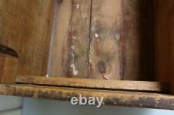 Vintage WOOD FOOT LOCKER Military US Army Trunk Chest dovetailed-Fort Lee