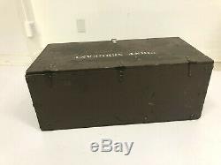 Vintage WOOD FOOT LOCKER w Tray military US army trunk chest Green storage box 4