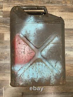Vintage WW2 ERA US Metal Gas Jerry Can Army Military Fuel 5 Gallon US Jeep