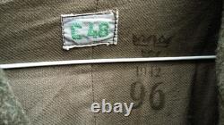 Vintage WW2 era Swedish Army Wool Tunic Jacket Uniform Military 1942 Size 96