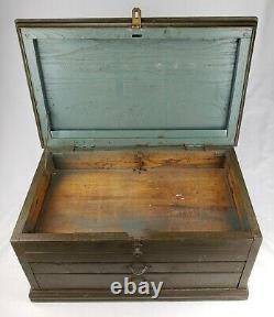 Vintage WWII Military Tool Chest with Drawers US Army Signal Corps Wood Tool Box