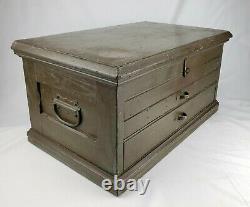 Vintage WWII Military Tool Chest with Drawers US Army Signal Corps Wood Tool Box