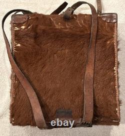 Vintage WWII Swiss Army Horse hair Leather Backpack/Rucksack Military