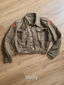 Vintage Wool Army Jacket Danish 1950's-60's Military Memorabilia