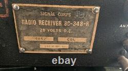 Vintage Wwii Military Us Army Signal Corp Radio Receiver Bc-348-r. Untested