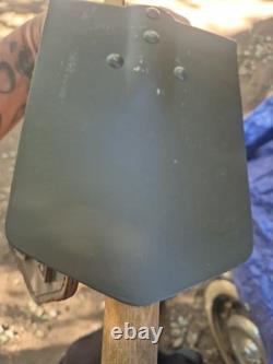 Vntg 1964 Army Military Green Foldable Small Shovel US Nice