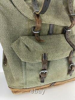 Vtg 1959 Swiss Army Salt Pepper Military Backpack Rucksack Plce