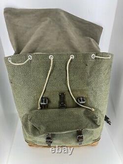 Vtg 1959 Swiss Army Salt Pepper Military Backpack Rucksack Plce