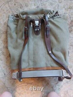 Vtg 1959 Swiss Army Salt Pepper Military Backpack Rucksack Plce Hipster Hunting