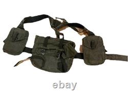 Vtg 1970s Swedish Army Web Gear Set Battle Pack Belt Pouches Canvas Military