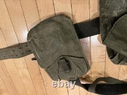 Vtg 1970s Swedish Army Web Gear Set Battle Pack Belt Pouches Canvas Military