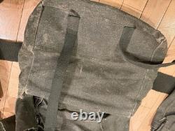 Vtg 1970s Swedish Army Web Gear Set Battle Pack Belt Pouches Canvas Military