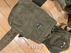 Vtg 1970s Swedish Army Web Gear Set Battle Pack Belt Pouches Canvas Military