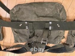 Vtg 1970s Swedish Army Web Gear Set Battle Pack Belt Pouches Canvas Military