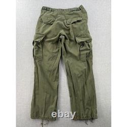 Vtg 60s US Army M65 Field Cargo Pants Men Small Regular OG-107 Green Military