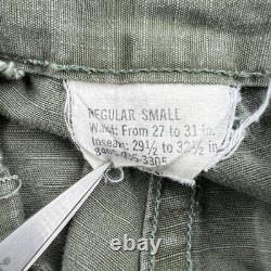 Vtg 60s US Army M65 Field Cargo Pants Men Small Regular OG-107 Green Military