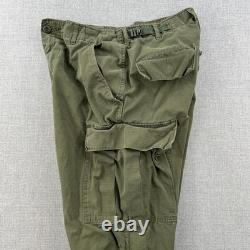 Vtg 60s US Army M65 Field Cargo Pants Men Small Regular OG-107 Green Military
