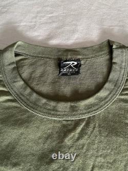 Vtg 90s Rothco Mens XL T-Shirt USA Made USMC Marines Army Green Military Surplus