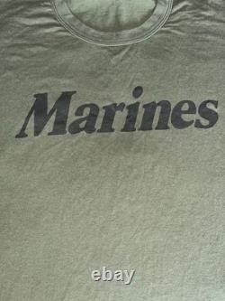 Vtg 90s Rothco Mens XL T-Shirt USA Made USMC Marines Army Green Military Surplus