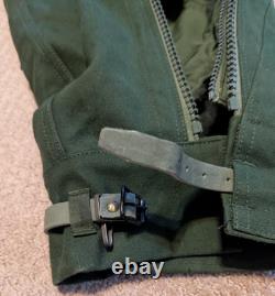 Vtg Bib Overalls Men Swedish Army Military Canvas Sherpa Lined Snow Pant C52 XL