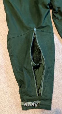 Vtg Bib Overalls Men Swedish Army Military Canvas Sherpa Lined Snow Pant C52 XL