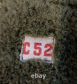 Vtg Bib Overalls Men Swedish Army Military Canvas Sherpa Lined Snow Pant C52 XL