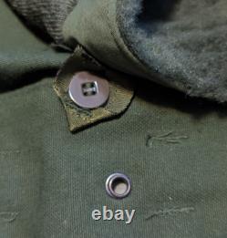 Vtg Bib Overalls Men Swedish Army Military Canvas Sherpa Lined Snow Pants C52