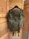 Vtg French Military Backpack Olive Green Canvas Rucksack Field Pack Army Camping