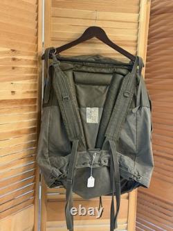 Vtg French Military Backpack Olive Green Canvas Rucksack Field Pack Army Camping