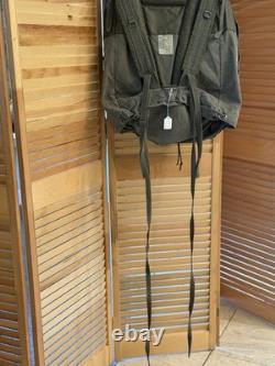 Vtg French Military Backpack Olive Green Canvas Rucksack Field Pack Army Camping