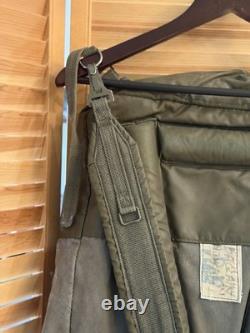 Vtg French Military Backpack Olive Green Canvas Rucksack Field Pack Army Camping