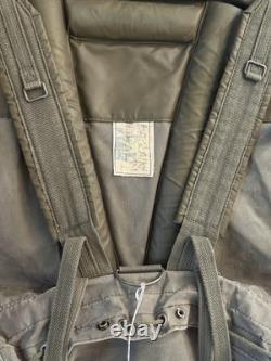 Vtg French Military Backpack Olive Green Canvas Rucksack Field Pack Army Camping
