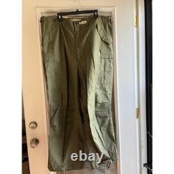 Vtg Fulton M-1951 Field Trousers Military Cargo Pants XL Green 1953 Surplus