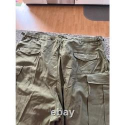 Vtg Fulton M-1951 Field Trousers Military Cargo Pants XL Green 1953 Surplus