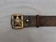 Vtg Leather Belt Soviet Red Army Russian General's Buckle Military Uniform Ussr