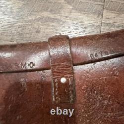 Vtg Leather Swiss Army Medic Bag Authentic Satchel Dispatch War Era