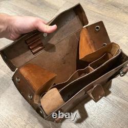 Vtg Leather Swiss Army Medic Bag Authentic Satchel Dispatch War Era