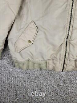 Vtg Ralph Lauren Polo Jeans Co Size 3XL Military Surplus Army Tan Bomber Jacket