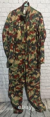 Vtg Swiss Army Alpenflage Taz 83 Coveralls Sz 50-82 Camouflage Tanker 80's