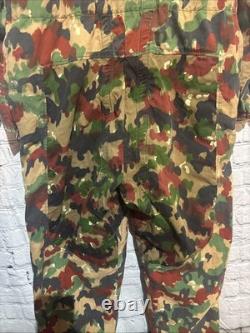 Vtg Swiss Army Alpenflage Taz 83 Coveralls Sz 50-82 Camouflage Tanker 80's