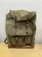 Vtg Swiss Army Military Backpack Rucksack Salt Pepper Canvas Leather 1960